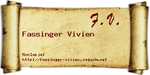 Fassinger Vivien névjegykártya