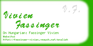 vivien fassinger business card